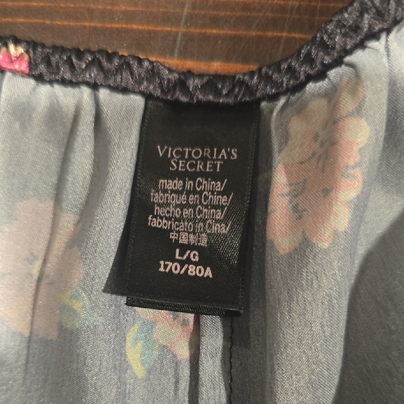 Victoria's Secret Black Floral Satin Lace Trim Tap Shorts Large - Picture 2 of 5